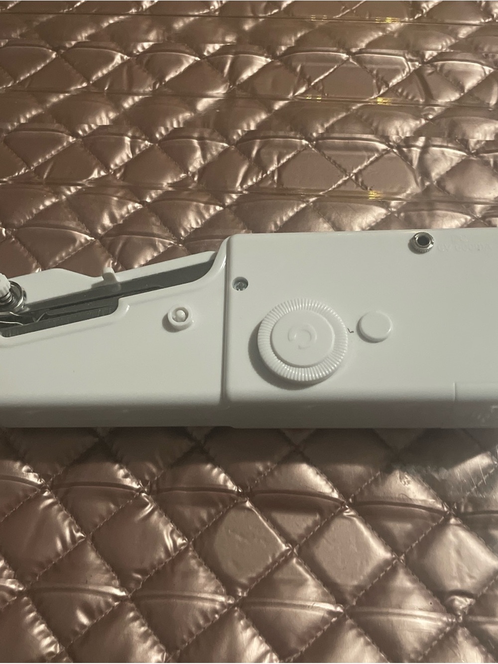 White Handheld Sewing Machine - Compact Portable Stitcher